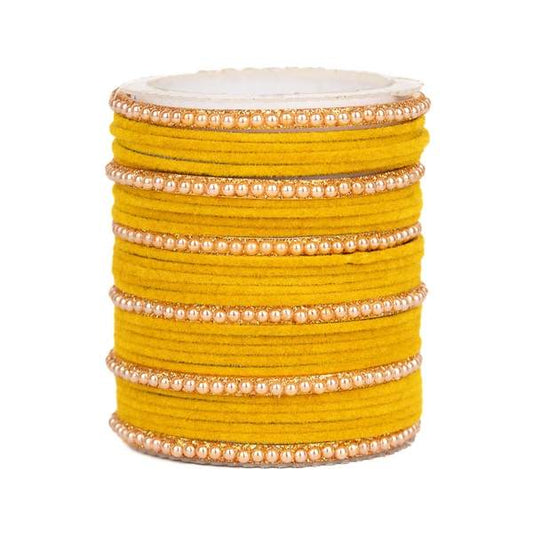 Elegant Velvet & Metal Bangles Ideal for Every Occasion