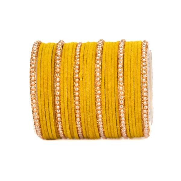 Elegant Velvet & Metal Bangles Ideal for Every Occasion 02