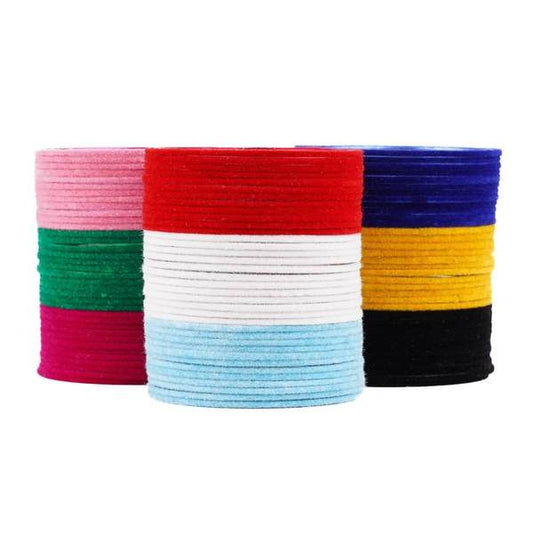 Velvet Bangles Sets Styles And Party Wear 9 Different Colors