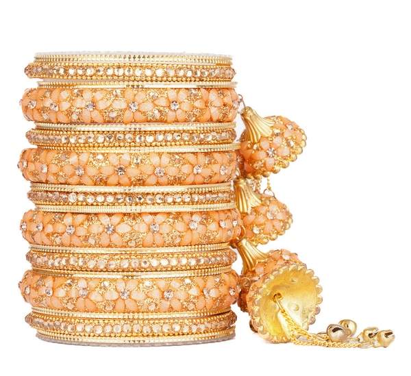 Metal Wedding Bangles Set With Beautiful Jhoomer Latkan 02