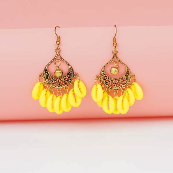 Golden and Yellow Color Graceful Fashion Earrings