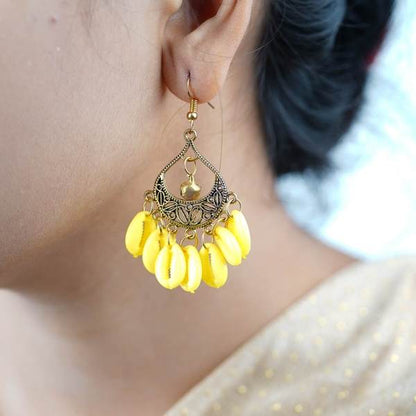 Golden and Yellow Color Graceful Fashion Earrings 02