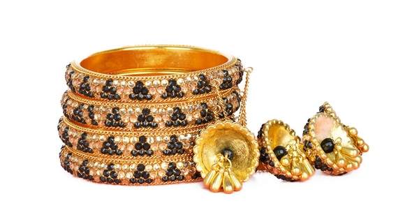 Wedding Ladies Black Color Latkan Bangle Set 03