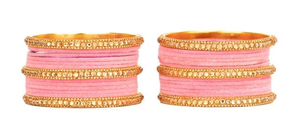 Fashionable Zircon Stone Velvet Bangles Set for Women & Girls 02