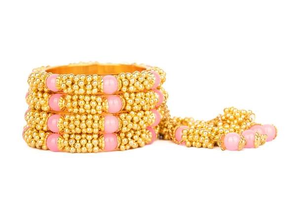 Beautiful Pink Color Alloy Latkan Bangles Women & Girls Styles 02