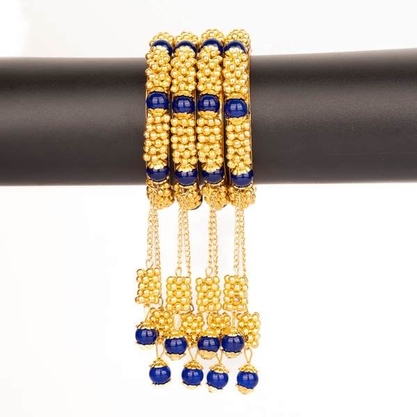 Beautiful Blue Color Alloy Latkan Bangles Women & Girls Styles