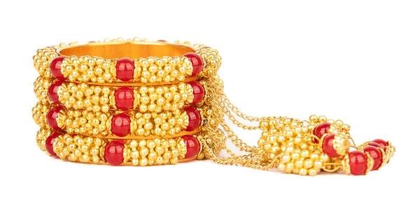 Beautiful Red Color Alloy Latkan Bangles Women & Girls Styles 03