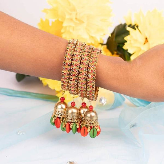 Playful Multi Color Churi with Latkans for Women & Girls